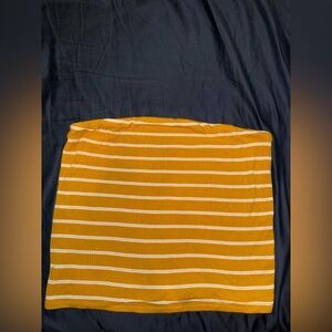American Eagle Outfitters Mustard and White Striped tub top